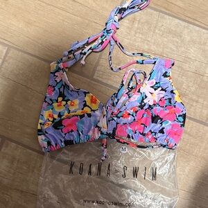 Koana Swim Floral Halter Bikini Top - Multicolor